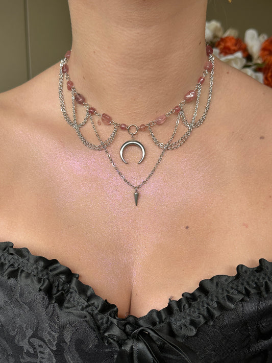 Crépuscule lunaire (quartz fraise)