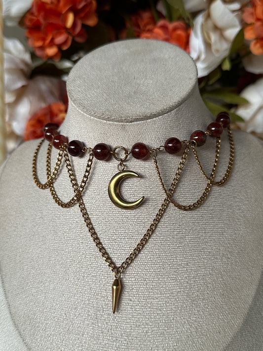 Lune ardente (grenat hessonite)
