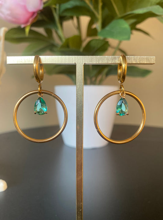Lady green earrings