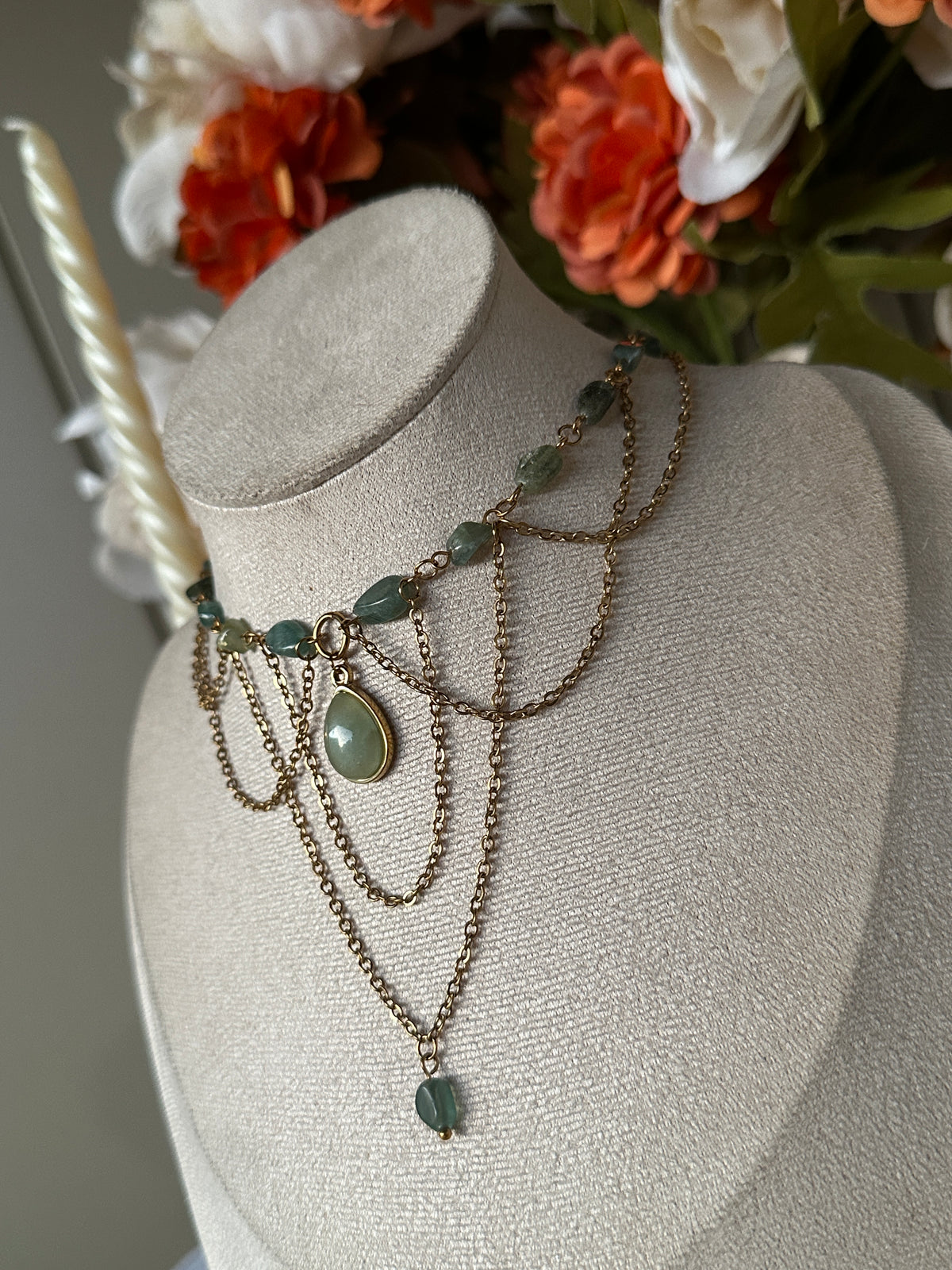 Éclat sauvage (Apatite et aventurine)