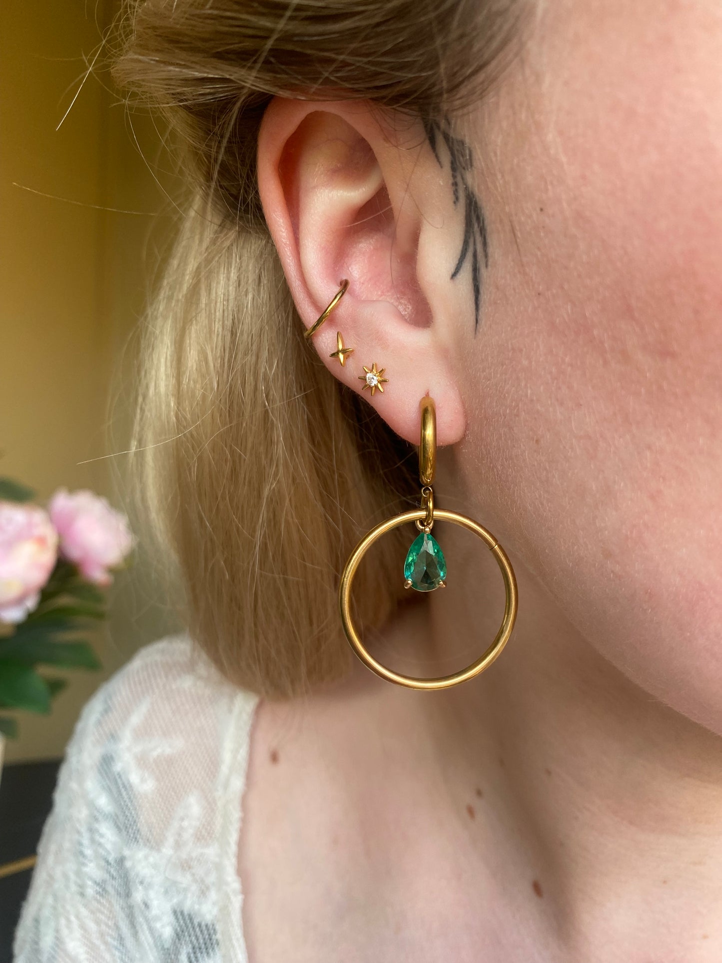 Lady green earrings