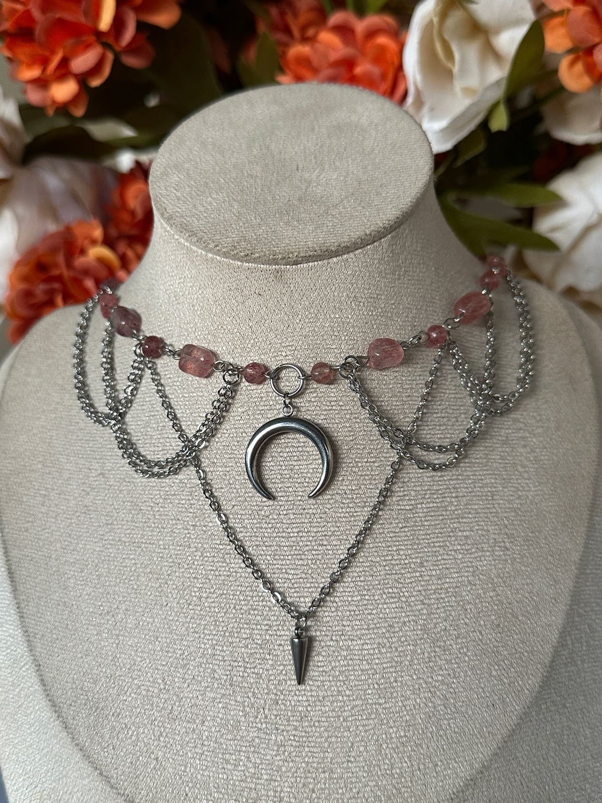 Crépuscule lunaire (quartz fraise)