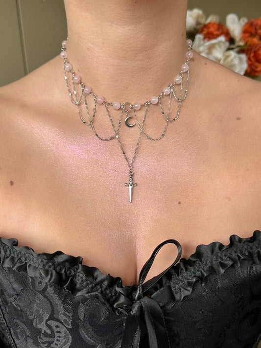 L’épée des songes (quartz rose)