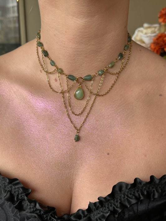 Éclat sauvage (Apatite et aventurine)